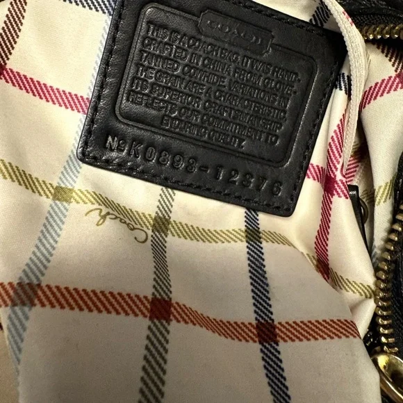 COACH Vintage Slim Duffle Sac 12376 Black Leather Shoulder Bag - Picture 8 of 8